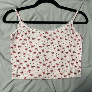 White floral tank